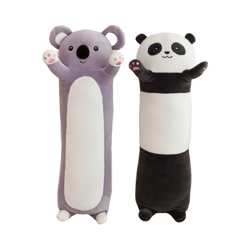 65~120cm Kawaii Koala Panda Long Plush Doll Stuffed Squishy Animals Sleeping Leg Pillow Release Pressure Kids Christmas Gift