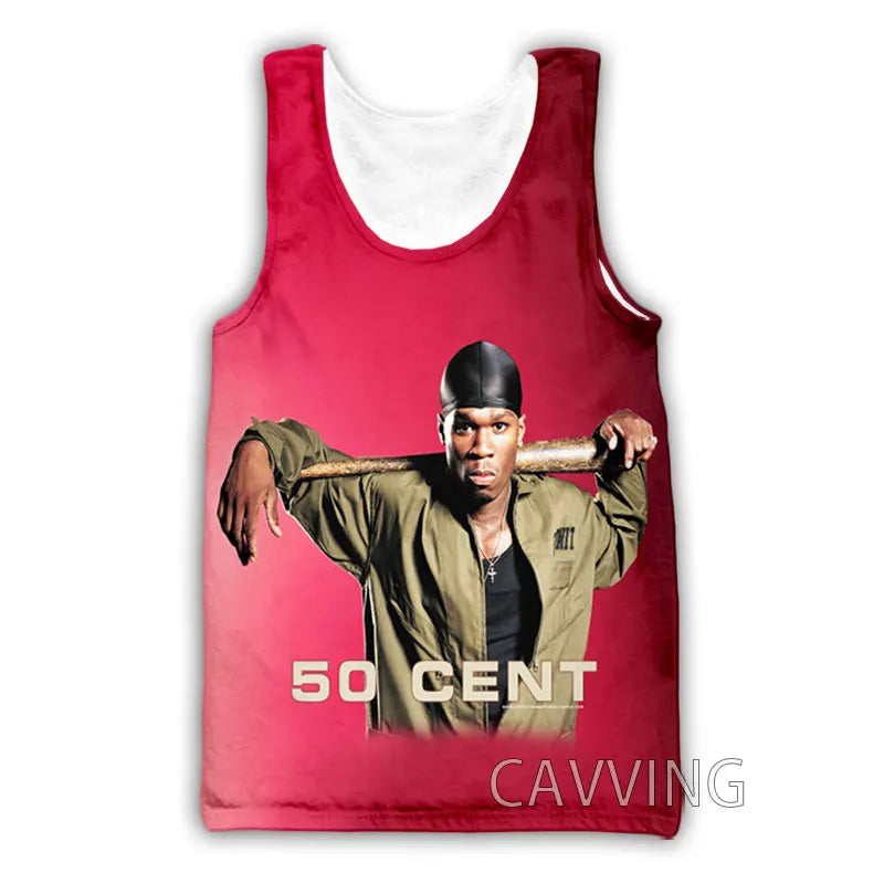 New Fashion Women/Men's 3D Print Rapper 50 Cent Tank Tops Harajuku  Vest  Summer Undershirt Shirts Streetwear  H01