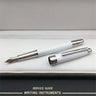 Luxury Msk-163 White Metal Ballpoint Pen Rollerball Pen Unique Reliefs Office School Writing Fountain Pens With MB Serial Number