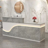 White Light Reception Desks Design Stylish Modern Luxury Reception Desks Office Front Mostrador Negocio Commercial Furniture