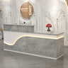 White Light Reception Desks Design Stylish Modern Luxury Reception Desks Office Front Mostrador Negocio Commercial Furniture