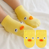 4Pairs/lot Cute Cartoon Non-slip Baby Socks Newborn Toddler Animal Design Kids Boy Girls Socks 0-4 Years