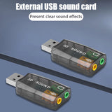 Portable External Usb To 3.5mm Mic Headphone Jack Stereo Headset 3d Sound Card Audio Adapter New Speaker Interface For Laptop