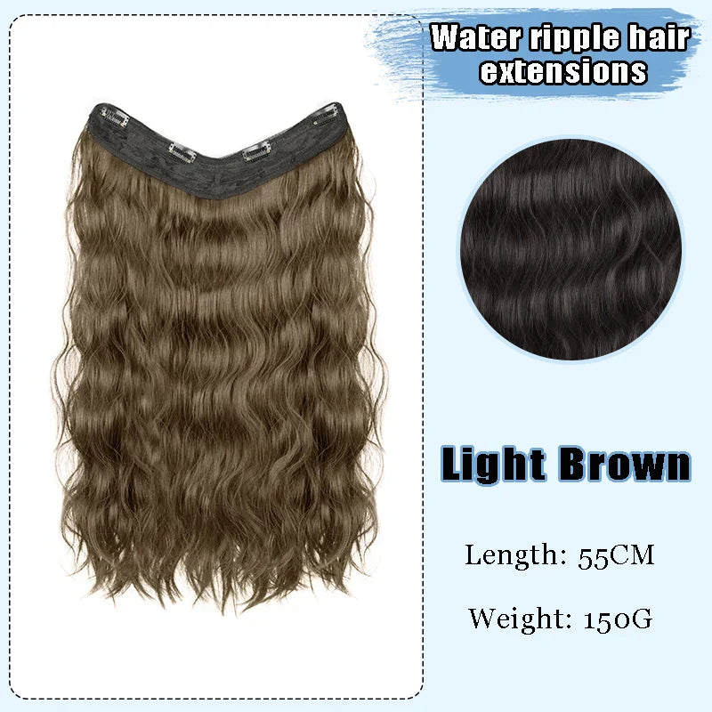 AS-Part Synthetic Clip In Hair Extension Long Thick Curly Natural Blonde Flase Hair Hairpieces For Women Heat Resistant