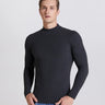 Winter Warm Half High Collar Fashion Thermal Underwear Men Mock Neck Basic Plain T-shirt Blouse Pullover Long Sleeve Top Fashion