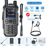 Baofeng UV-21 PRO V2 Walkie Talkie Wireless Copy Frequency 16 KM Long Range TYPE-C Two Way Radio Ham CB Radio UV-5R UV-17