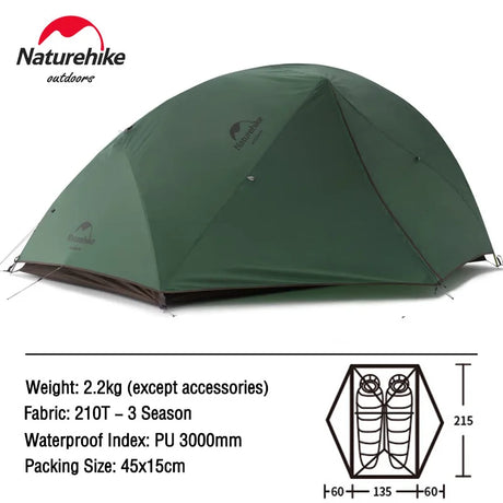 Naturehike 2 Person Tent Star River Camping Tent Upgraded Ultralight Tent Outdoor Travel Tent 4 Season Tent With Free Mat