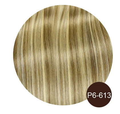 Hair Topper With Bangs Women 100% Human Hair Wigs Clip In Hairpieces Blonde Natural Straight Hair Topper Silk Base 35cm