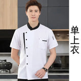 Restaurant Chef Jacket Top Long short Sleeve Hotel Cafe Kitchen Work Wear Bakery Cooking Tops Fast Food Chef Uniform for men