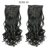 Set Hair Clip In Hair Extensions With Clips Hairpieces Synthetic Extension False/Fake Hair Blonde Eunice Hair Long Hair Pieces