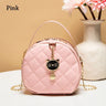 Women Chain Shoulder Bags Round Handbags Ladies Cute Cat PU Leather Female Crossbody Messenger Bag