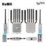 KuWFi 3000Mbps 5G Router with SIM Card Slot Dual Band 5GHz 2.4G CPE WiFi Router Long Range Extender Outside Wifi Access Point