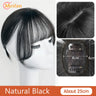 MEIFAN Middle Part Fake Bangs Fringe Synthetic Topper Hairpiece Clip-In Bang Extension Natural Invisible Clourse Hairpiece Women