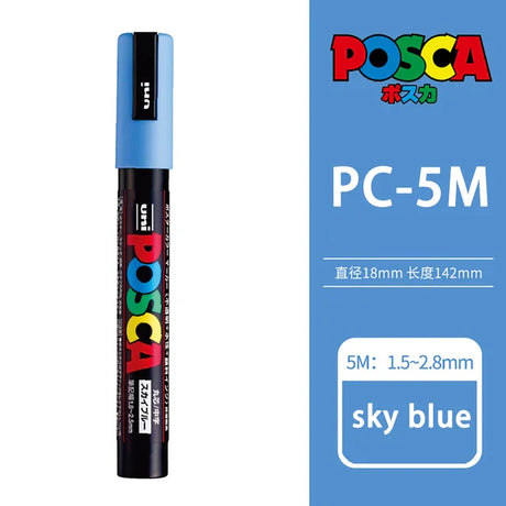 39 Colors Uni Posca PC-5M Paint Marker,1.8-2.5mm Medium Point Acrylic Painting Markers Pens Drawing Graffitti POP Advertising