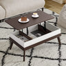 Easy-to-Assembly Center Table With Hidden Storage Compartment Modern Dining Table for Living Room Reception/Home Office Coffee