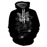 2024 New Arrival Black and White Cat 3D Hoodie Sweatshirts Mens Women Fashion Casual Pullover Harajuku Streetwear Hoodies