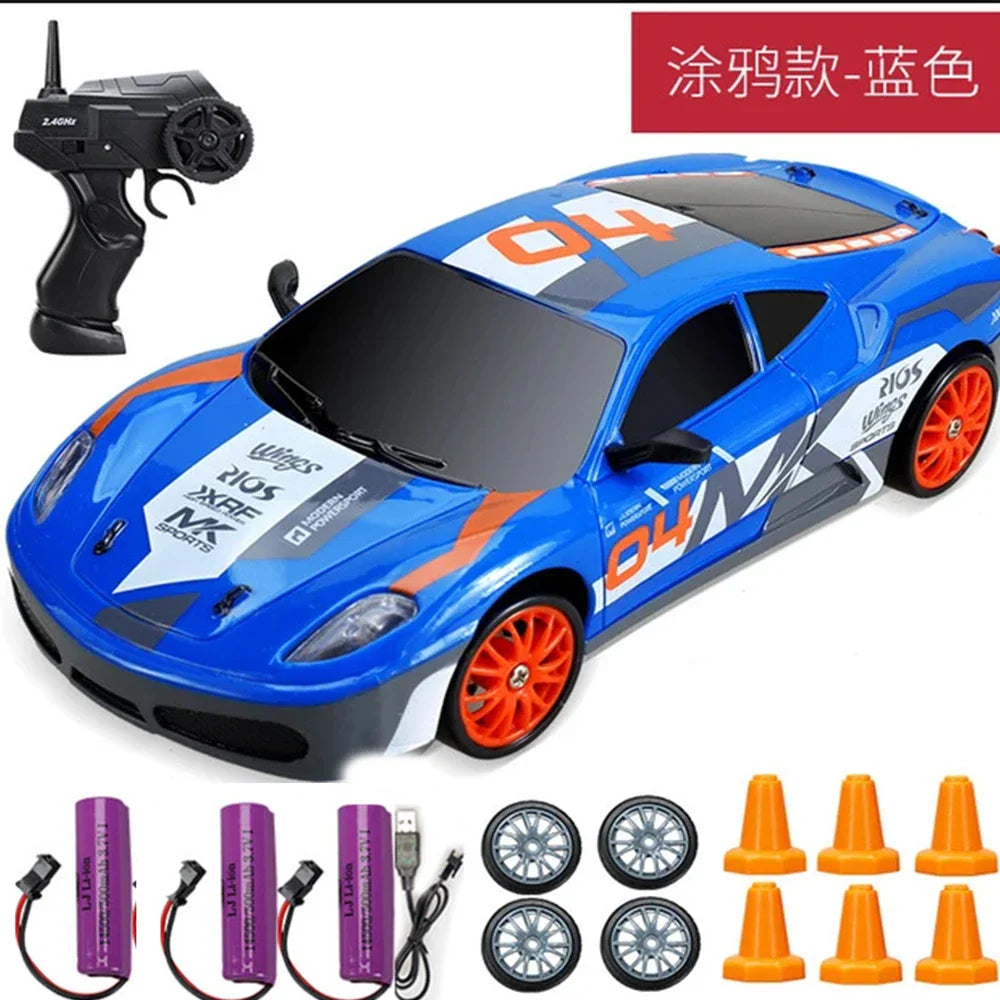 2.4G Drift Rc Car 4WD RC Drift Car Toy Remote Control GTR Model AE86 Vehicle Car RC Racing Car Toy for Children Christmas Gifts