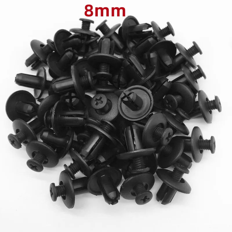 8mm 6mm 10mm Car Mudguard Bumper Rivet Fastener Auto Push Pin Fender Screw Clips For VW Toyota Honda Ford Nissan Kia Renault