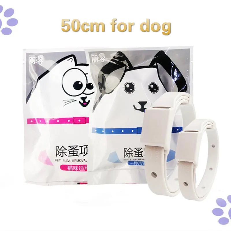 3pc Adjustable Cat & Dog Collar Flea & Tick Prevention Pet Collar Pest Control Protect Rubber Flea Killer Collar Pet Accessories