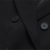 4xl Plus Size Blazer Women Clothing LOOSE Tailored Collar Long Suit Jacket Casual Fashion Black Double Breasted Outwear Autumn