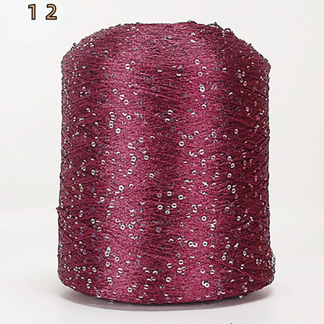 500G Glitter FancyYarn Sequin  Hand Crochet Thread Knitting Clothes Needleworkyarn With Sequins Knitting Yarn Needlework Sequins