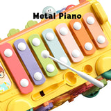 Baby Montessori Toys Whac-a-Mole Fishing Maze Puzzle Hammer Game Music Multifunctional Kids Bus Storage Box Educational Toys