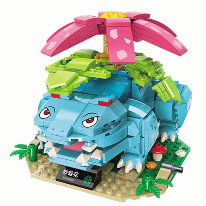 Original box Anime Cartoon Pokemon Pikachu Bulbasaur Building Blocks Bricks Sets Movie Dolls Model Kids Toys For Children Gift