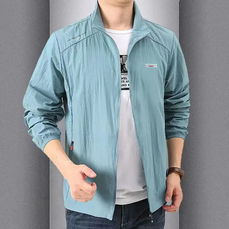 Summer Lightweight Jacket Men Windbreaker Thin Skin Raincoat Man Quick Dry Breathable Waterproof Jackets Coats Male Clothes