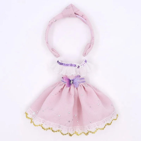 Handmade Blyth Doll Bear suit Clothes Doll Blyth Doll Clothes Princess Dress With White Lace For Ymy Licca Azones Ob24 Ob27 Fr