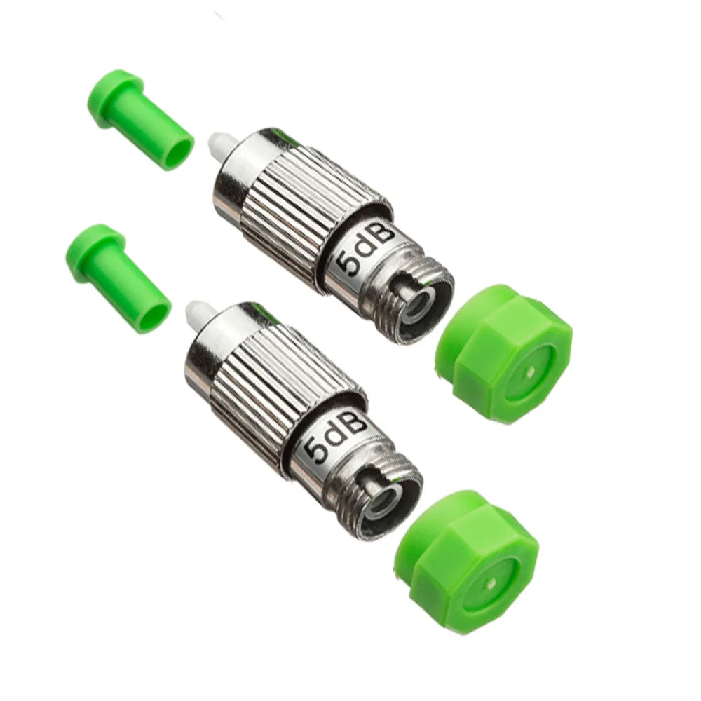 FC APC Fiber Attenuator, Optical Female to Male Adapter, Fiber Equipment Coupler, 3dB, 5dB, 7dB, 10dB, 0-30dB, FTTH, 2PCs