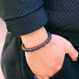 2024 New Natural Volcanic Rock Bracelet For Men Meditation Coconut Bead Braslet Leisure Accessories Gifts For Boyfriend Pulseria