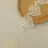 3Yards New eyelash fabric accessories solid color lace clothing home textile woman apparel guipure lace trim width 6cm