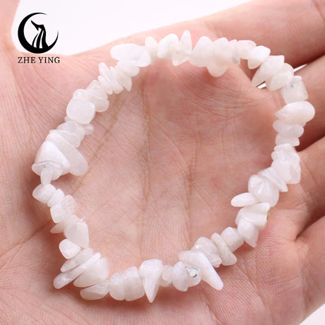 Stretch Natural 5-8mm Chips Bead Bracelet Healing Crystal Energy Fashion Jewelry for Women Men Girl Birthday Gift