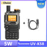 UV K58 Walkie Talkie 5W Quansheng UV-K6 Two Way Radio 50-600MHz Full Band Receiving Type C Charge Air Band DTMF Scramber UV-K5