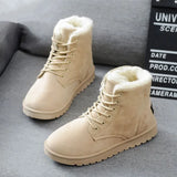 2022 New Fashion Women Boots Winter Snow Boots Female Boots Warm Lace Flat with Women Shoes Tide Shoes Hot Sale 35-40