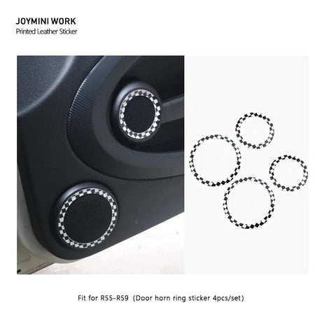 Car Speaker Cover Trim Sticker Door Horn Decoration Ring For MINI COOPER R55 R56 R57 R58 R59 Decorative Stickers Accessories