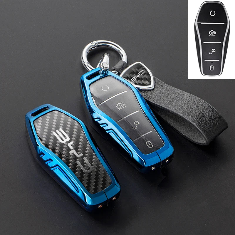 Car Key Cover Smart Remote Key Case for BYD Tang DM 2018 Key Bag Auto Accessories Keychain Keyring Key Covers