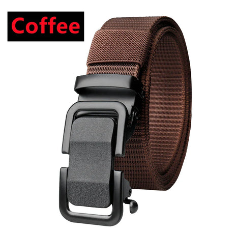 New Nylon Automatic Buckle Men Belt Outdoor Tooling Jeans Solid Color Canvas Waistband High Quality Casual Tactical Belt for Men