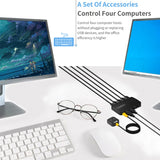 KVM Switch USB Switch Shared Controller Hub Adapter USB2.0 4 Inputs 4 Outputs For Laptop Computer Printer Keyboard Mouse Monitor