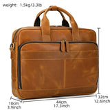 Newsbirds Men Briefcase Business Shoulder Bag Leather Messenger s Computer Laptop Handbag Men's Travel s 15" Male