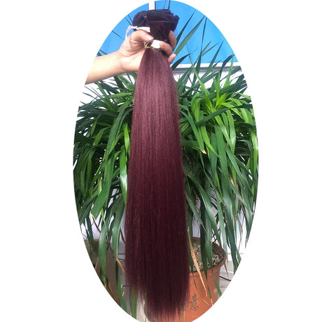 Bone Straight Hair Bundles Salon Natural Hair Extensions Fake Fibers Super Long Synthetic Yaki Straight Hair Weaving Full to End