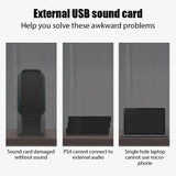 Portable External Usb To 3.5mm Mic Headphone Jack Stereo Headset 3d Sound Card Audio Adapter New Speaker Interface For Laptop