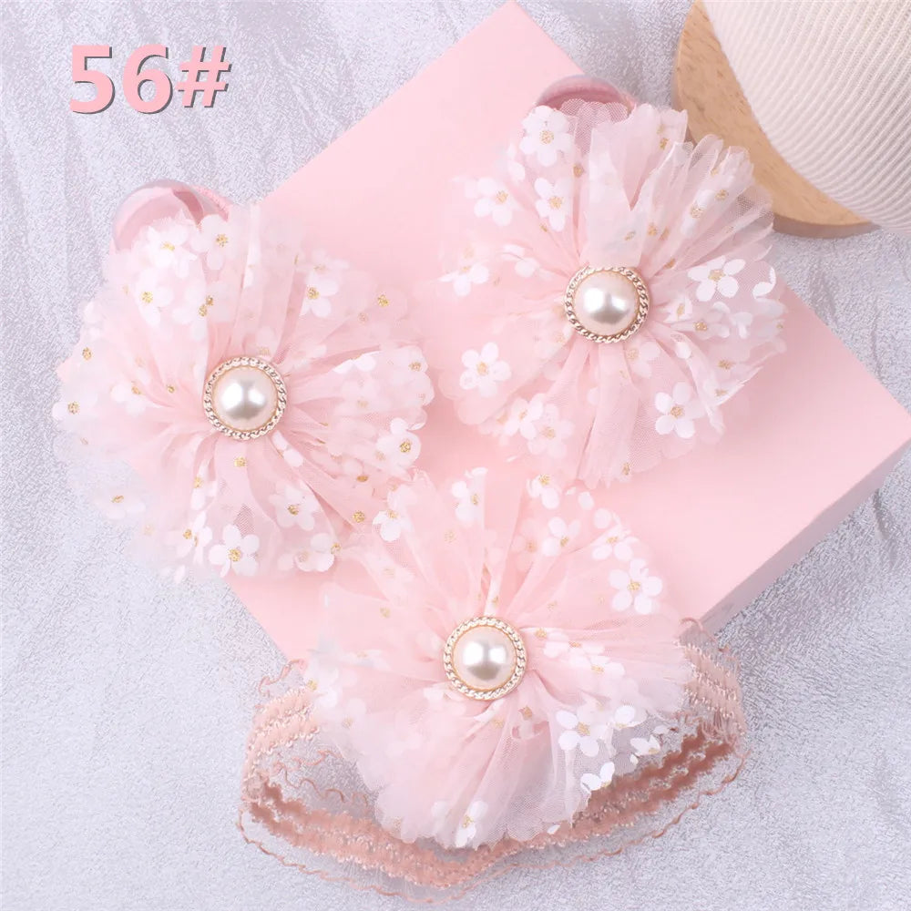 1 Set Cute Gift Bow Flowers Baby Girls Headband Socks Cartoon Animal Bow Newborn Girls Hair Band Kids Headwear Hair Accessories