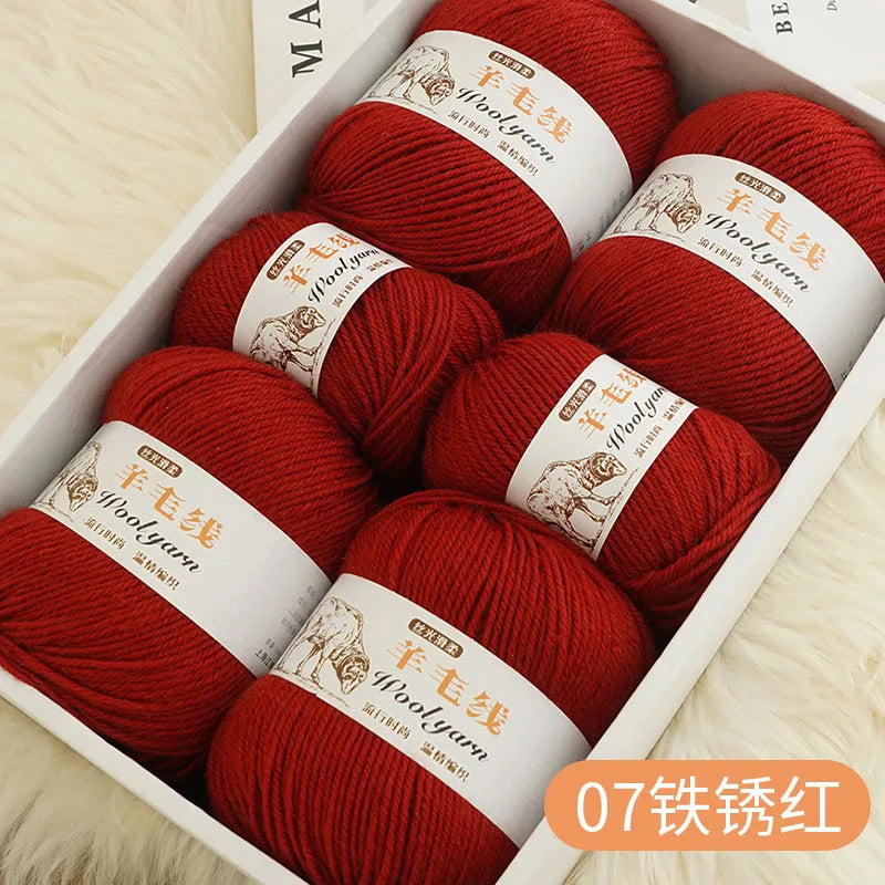 Top Quality Wool Blended Crochet Yarn Knitting Sweater Scarf Woollen Thread Thick Yarn 4ply 3pcs*100g=300grams Free shipping