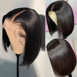 Glueless Straight Bob Wig 5x5 Lace Frontal Pre Plucked Human Wig Ready To Go Short 13x6 Lace Front Human Hair Wigs Transprent