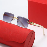 Luxury Brand Diamond Acetate Frame Square Sunglasses For Men Trendy Rimless Rectangle Sun Glasses Oculos De Sol Masculino