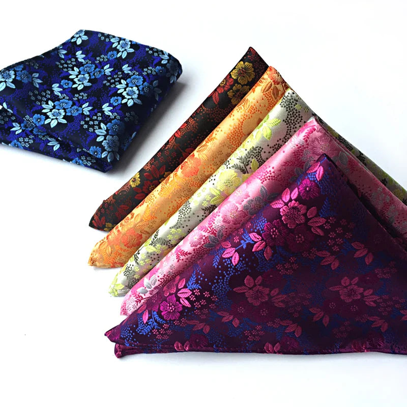 1PC Luxury Formal Wedding Fashion  Handkerchiefs Colorful Mens Pocket Squares Unique Feel Silk