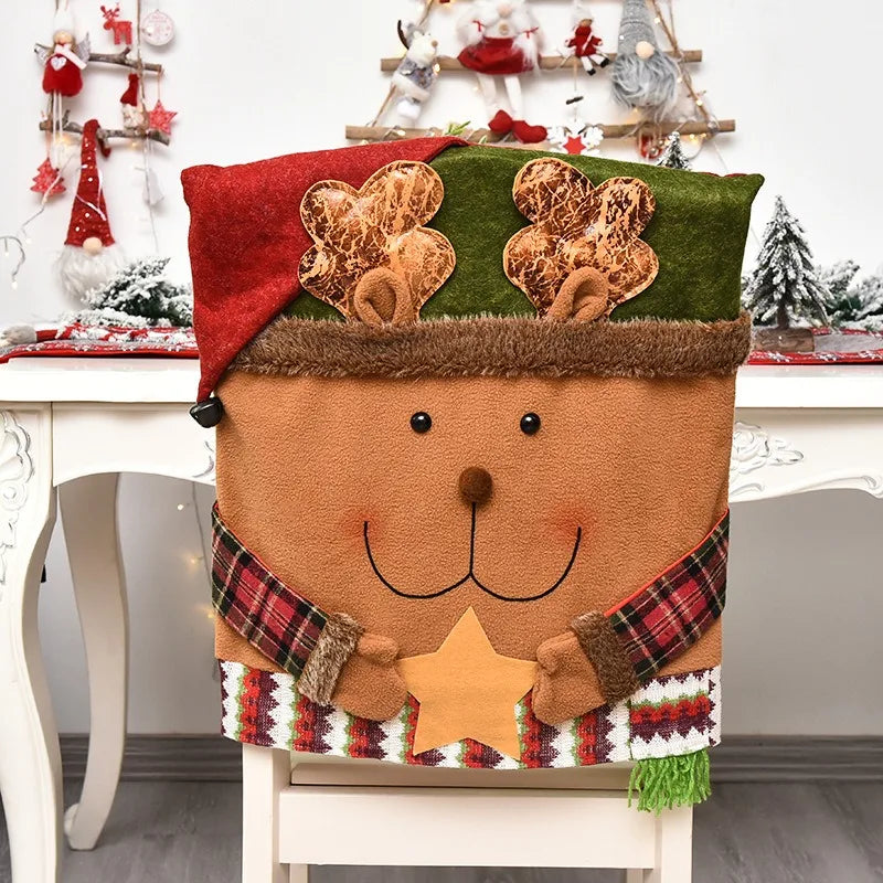 Christmas Decorative Chair Set Stool Set New Doll Chair Cover European and American Decorative Home Furnishings