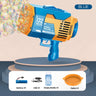 132Hole Rocket Luminous Bubble Gun Gatling Electric Soap Bubble Machine Children's Small Toys Automatic Blower With Light Gifts