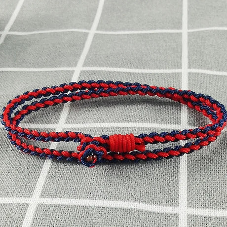 Handmade Tibetan Buddhist Double Layer Lucky Charm Tibetan Thread Bracelets & Bangles for Women Men Knot Budda Rope Bracelet